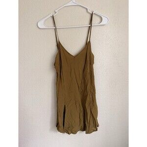 Free People Women’s Brown Flowy Cami Tank Top XS Boho Layering
